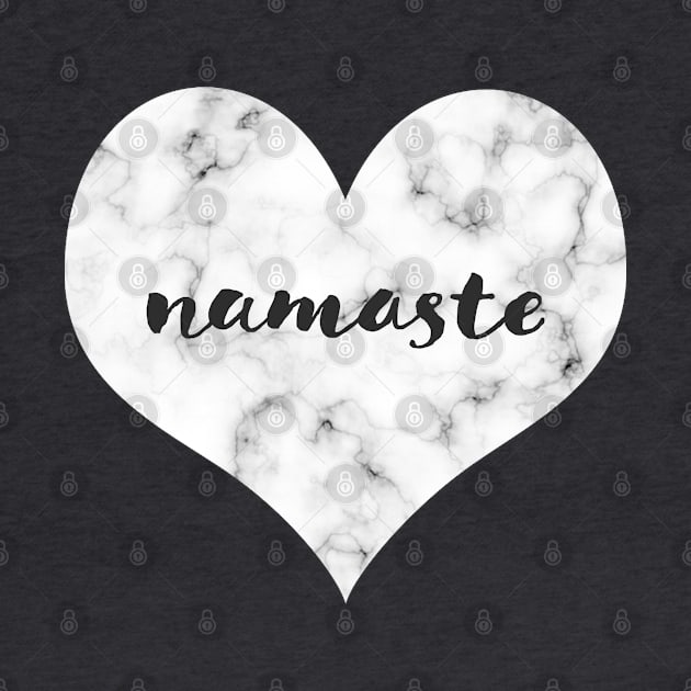 "NAMASTE" Marble Heart by ABcreative